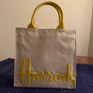 Harrod's Mini Tote Yellow & White
